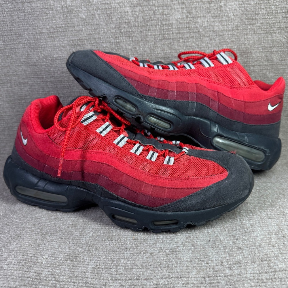 Nike Air Max 95 Mens 13 Red Black Sneakers 609048-202